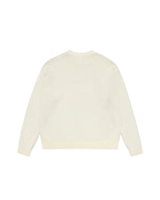 Crème Script Intarsia Knit