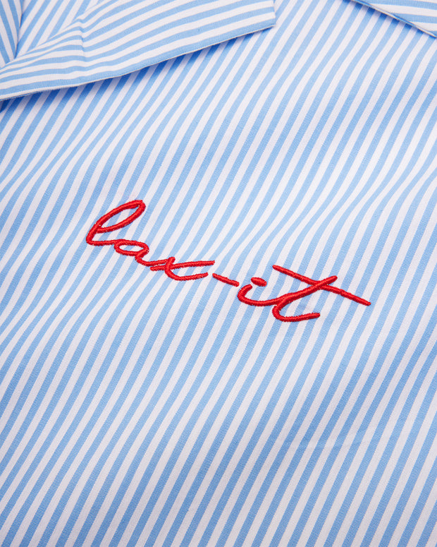 Light Blue Striped Button-up Shirt