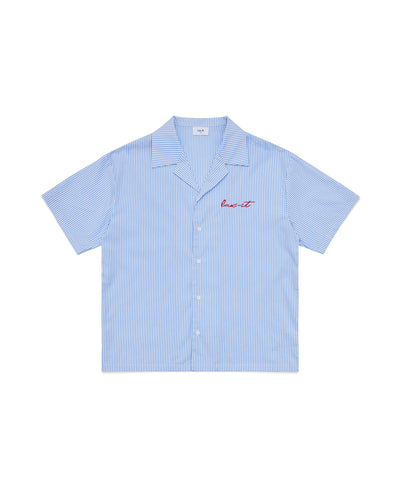 Light Blue Striped Button-up Shirt